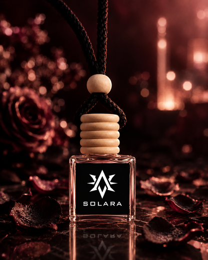Solara premium car air freshener by Starlite Avenue - warm jasmine and rose with vanilla and amber